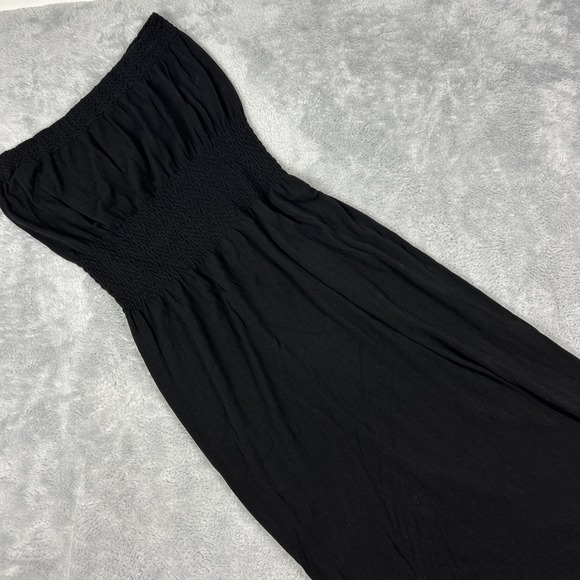 Lark + Grey Dresses & Skirts - Lark + Grey Smocked Strapless Maxi Casual Dress S/M Black Stretch